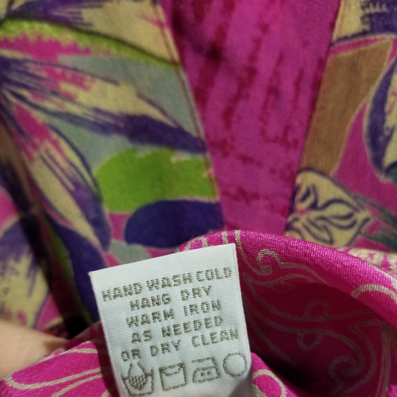 The Territory Ahead 100% Silk Boho Patchwork Pattern Maxi Dress Size 14 - Picture 7 of 8